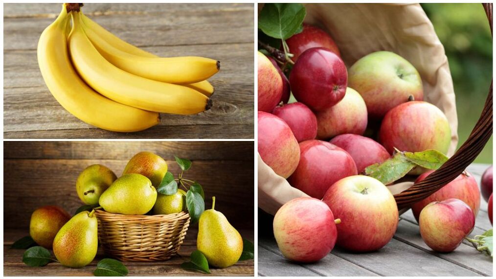 Jó gyümölcsök köszvényre - banán, körte és alma